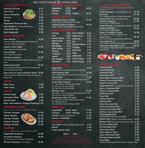 takashi bistro menu